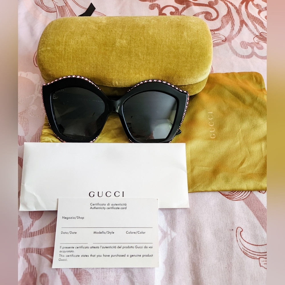 Gucci Women's Embellished Oversized Cat Eye Sunglasses, 52mm - Picture 3 of 10